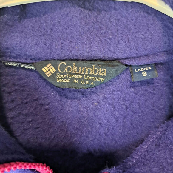 Vtg Columbia Bugaboo Two Piece Winter Ski Jacket Purple PInk Ladies Small - Picture 11 of 11